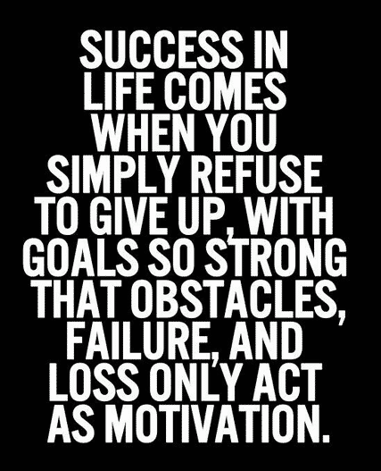 Success in life comes when you simply refuse to give up with goals so strong that obstacles and failure and loss only act as motivation, motivational quotes, motivational image quotes, motivational picture quote, motivational image, motivation picture quote, motivation image, inspirational images,