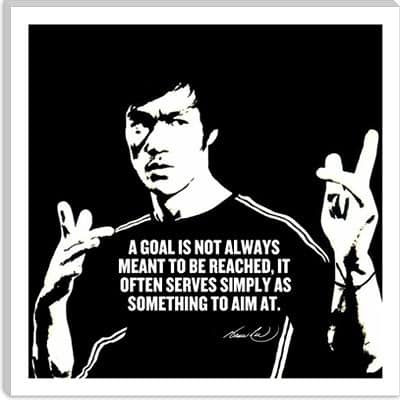 A goal is not always meant to be reached, bruce lee quotes