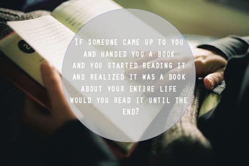 If someone handed you a book about life, throught provoking quotes, quote, awesome