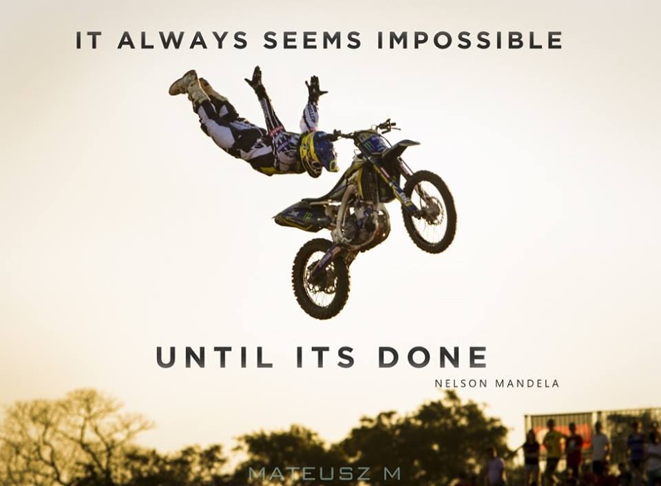 inspirational image quote about impossible