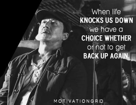 motivational and inspirational image from jacky chan in karate kid