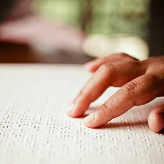 reading braille