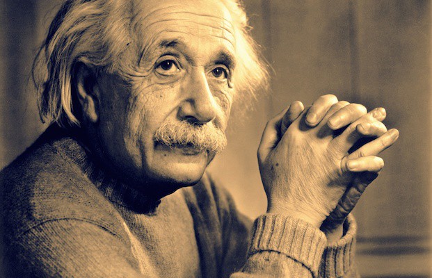 Albert Einstein thinking