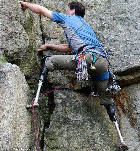 rock climber with no legs,