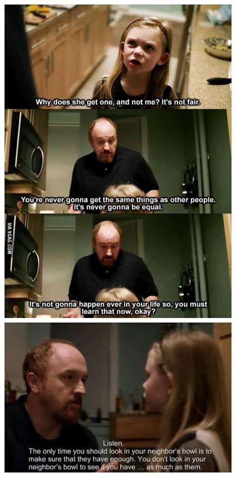 Louis C.K life lesson to his daughter,