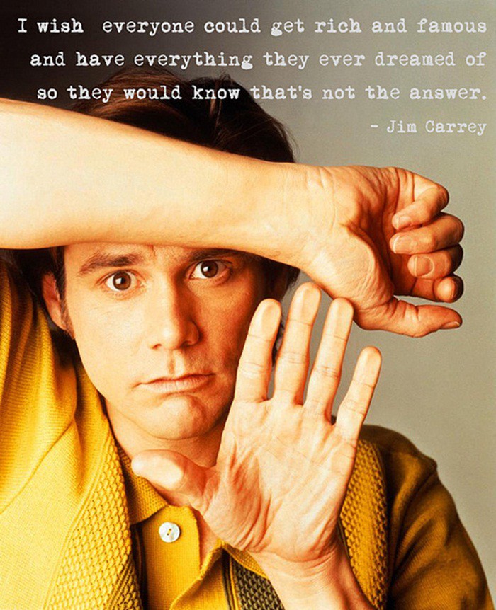 Jim Carrey inspirational message