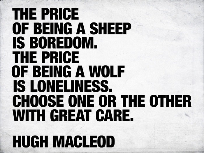 Hugh Macleod quote about wolves