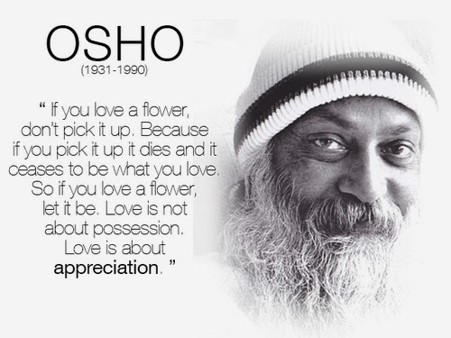 inspiring image and a quote by osho
