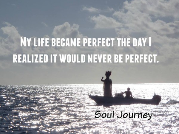 My life became perfect the day I realised it would never be perfect.
