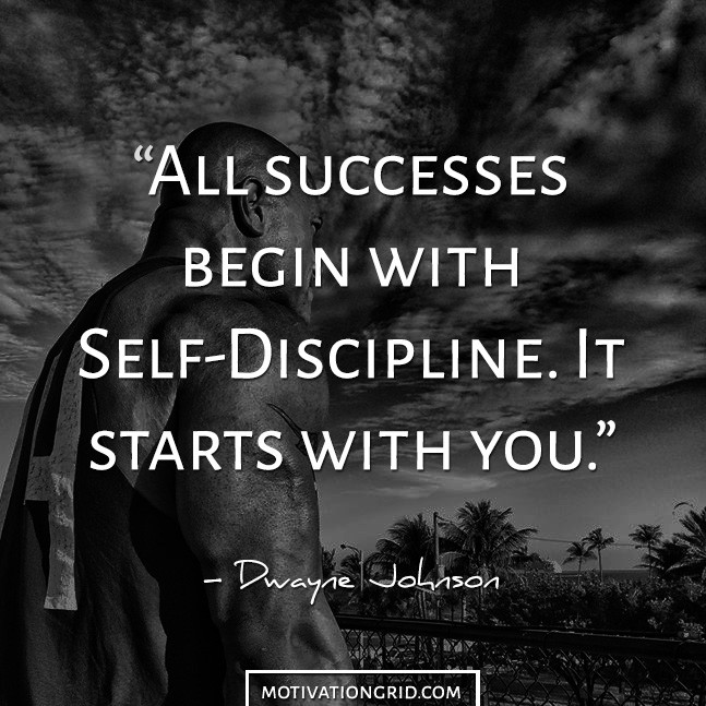 Dwayne Johnson Discipline Image Quote