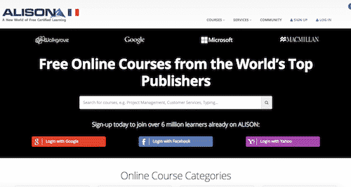 Alison, online education for free