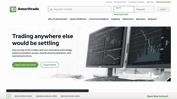 TD Ameritrade Homepage