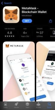 metamask ios app store mobile app page, image