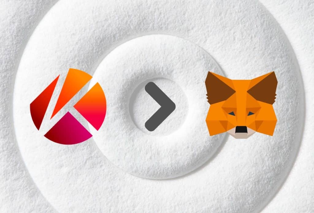 add klaytn to metamask logo with an arrow