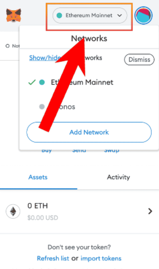 change network in metamask, add polygon network