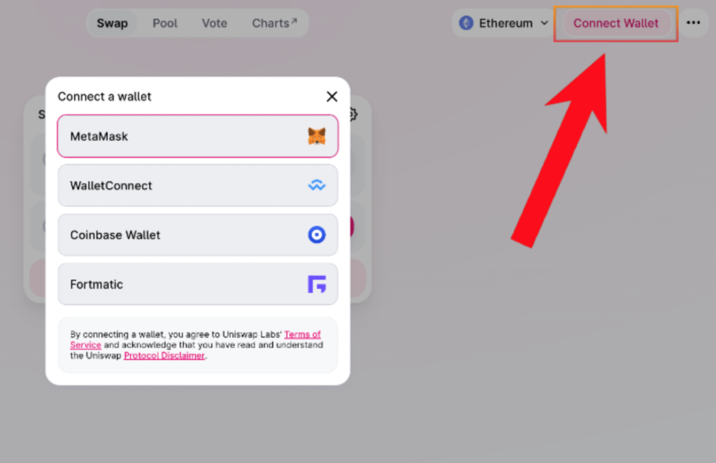 connect to uniswap example