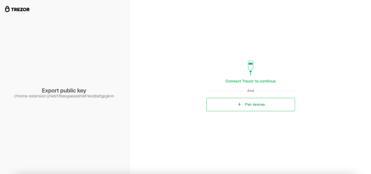 Trezor connection page