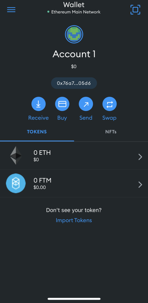 mobile application wallet landing page
